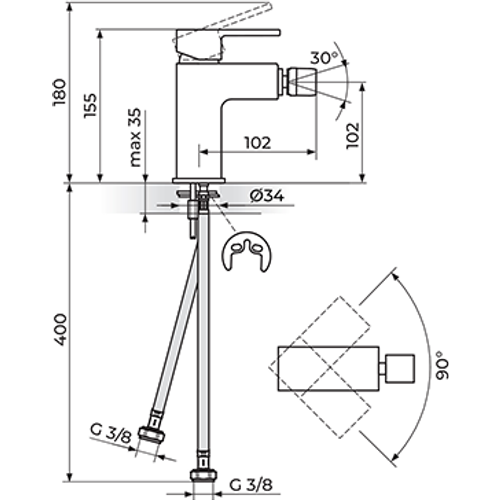 Rosan  QUADRO Baterija za bide slika 2