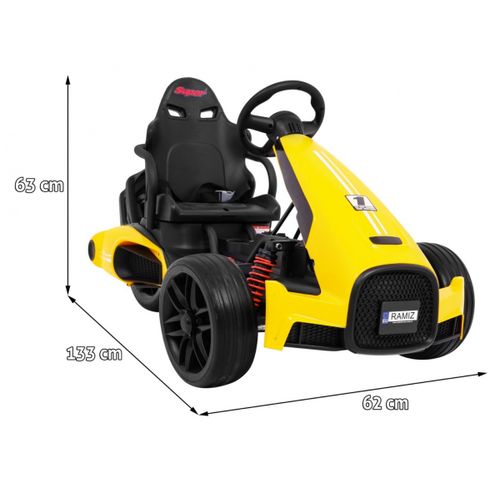 Go-kart na akumulaotor XR-1 - žuti slika 2