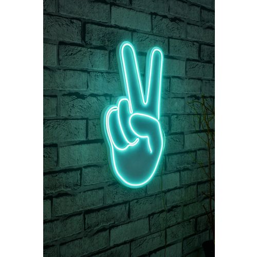 Wallity Ukrasna plastična LED rasvjeta, Victory Sign - Blue slika 6