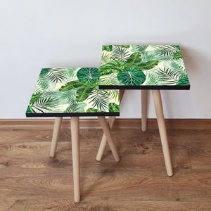 Nesting stolovi 2Shp197 - (2 komada) - boje: zelena, bijela