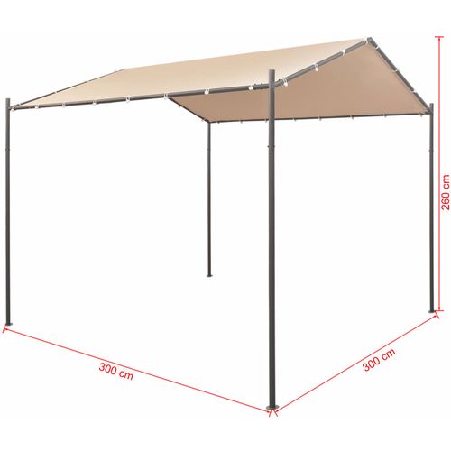 Sjenica/paviljon/šator/nadstrešnica 3 x 3 m čelični bež slika 40