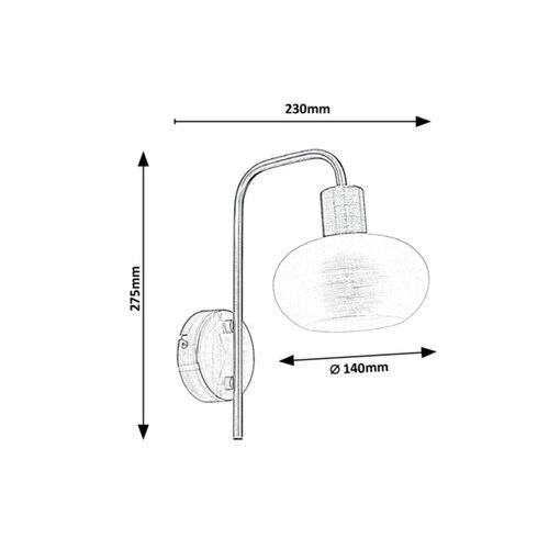 Rabalux Sorina,zidna lampa,E14 1x40W,bronza slika 2