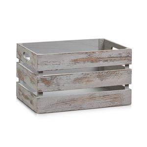 Zeller Kutija za odlaganje Vintage grey, drvena, 35 x 25 x 20,5 cm