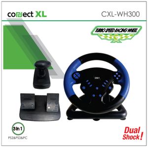 Connect XL Gaming volan 3u1, PS2/PS3/PC, vibracija, pedale - CXL-WH300