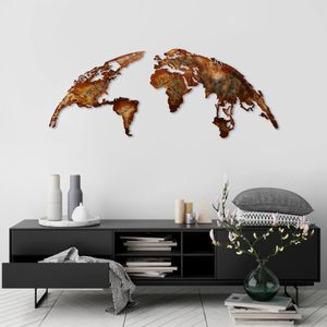 World Map Medium - 1 Multicolor Decorative Metal Wall Accessory