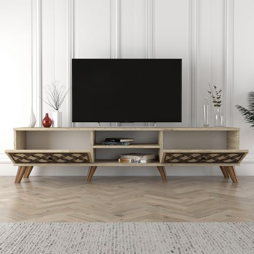 Woody Fashion TV stalak CLASS, boja Travertine slika 2