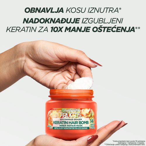 Garnier Fructis SOS Damage Eraser Maska za obnovu oštećene kose 320ml slika 4