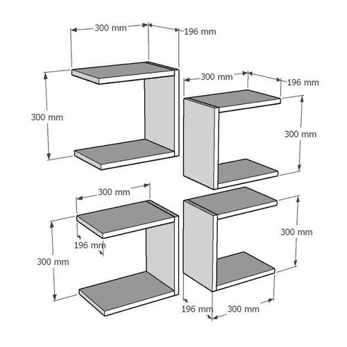 Base - White White Wall Shelf slika 5