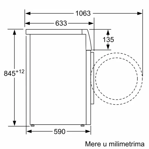 Bosch WAN28060BY Serija 4 Veš mašina 8 kg, 1400 rpm, EcoSilence Drive, Dubina 59 cm slika 7