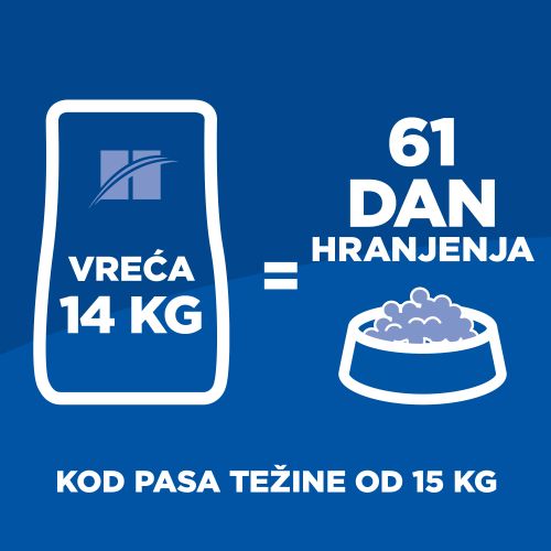 Hill's Science Plan Adult Medium piletina, potpuna suva hrana za odrasle pse srednje - velikih rasa 14kg slika 2