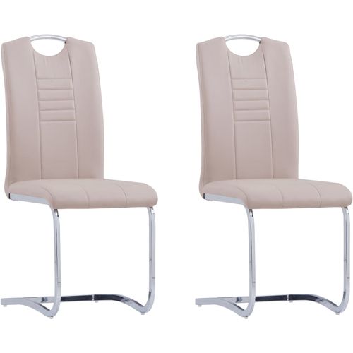 Konzolne blagovaonske stolice od umjetne kože 2 kom cappuccino slika 25
