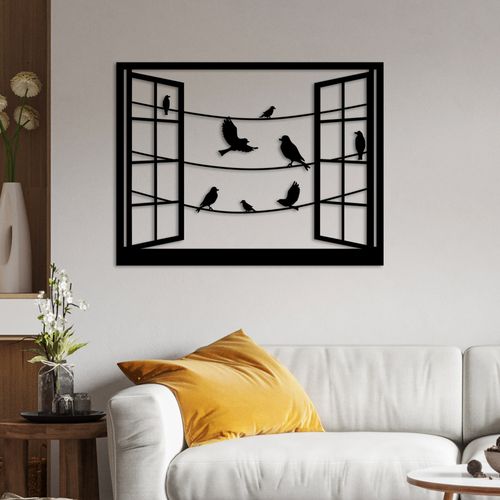 Wallity Metalna zidna dekoracija, Birds in Front Of The Window - 1 slika 2