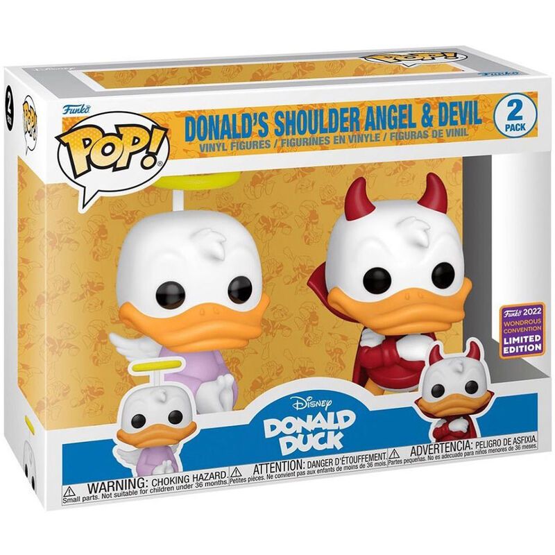 FUNKO POP pakiranje 2 Disney Donald Duck – Donald Anđeo i Vrag Ekskluzivno image