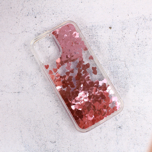 Torbica Liquid Heart za iPhone 12 Mini 5.4 roze slika 1