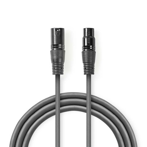 Kabel NEDIS, XLR (M) na XLR (Ž), sivi, 3m slika 1