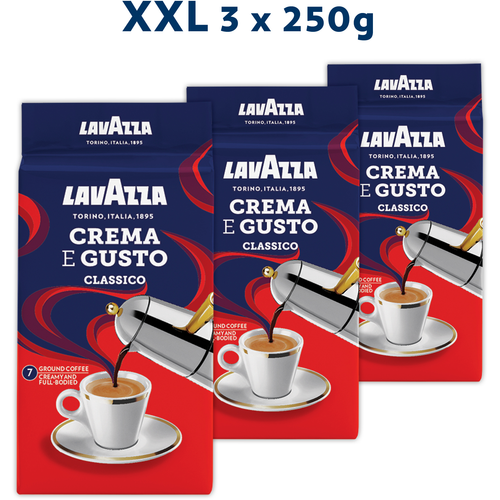 Lavazza Mljevena kava Crema E Gusto XXL Pakiranje 3x250g slika 1