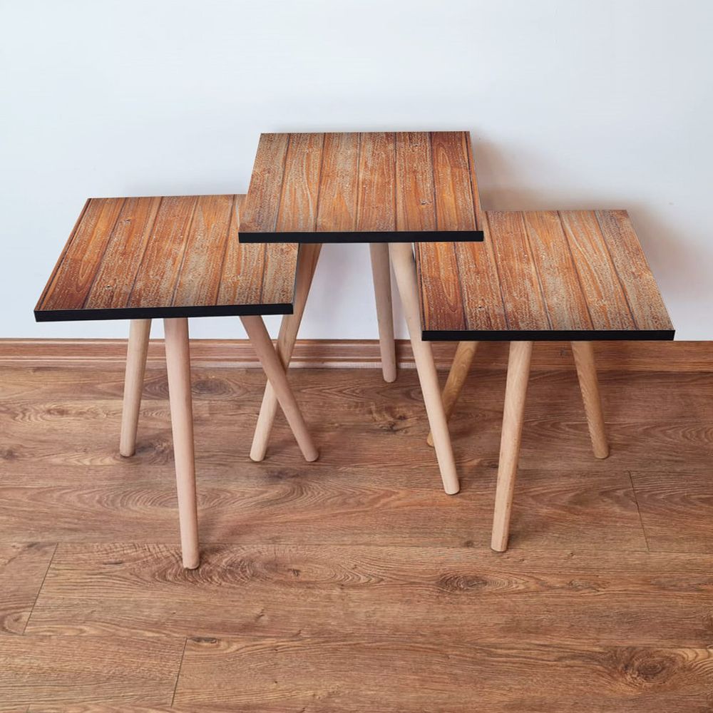 Nesting Table Set (3 komada) - Boja: Braon slika 1