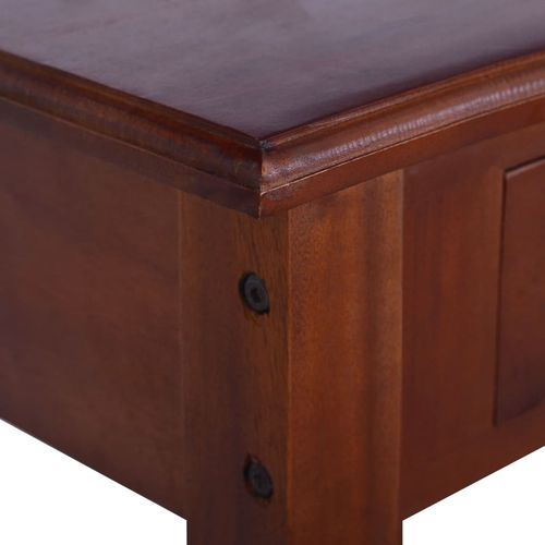Konzolni stol klasični smeđi 120x30x75 cm od drva mahagonija slika 17