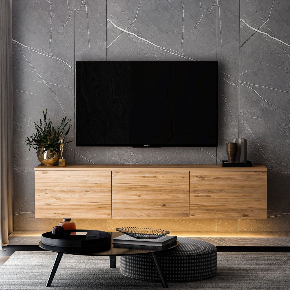 TV stalak Neonski osvijetljeni  - boja atlanski bor slika 4