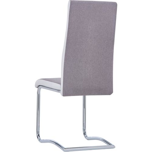 Konzolne blagovaonske stolice od tkanine 4 kom smeđe-sive slika 23