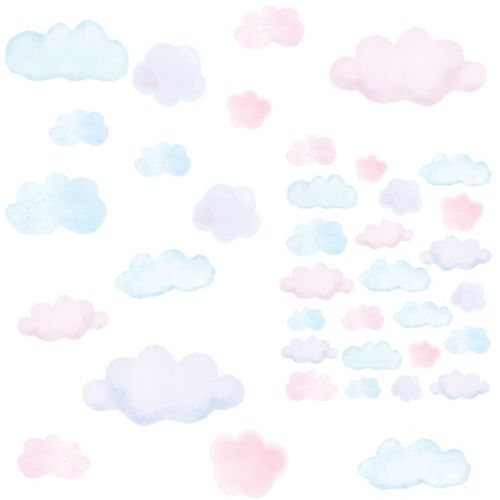 Pastelowe zidne naljepnice oblaci roze slika 2