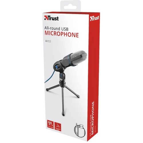 Trust Mikrofon Mico, 3.5mm/USB, crni (20378) slika 10