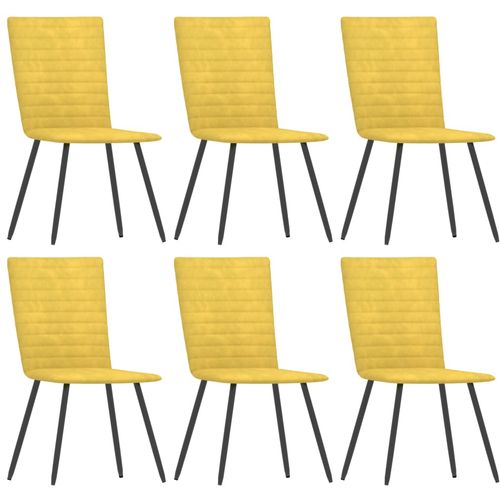 Blagovaonske stolice 6 kom žute baršunaste slika 8