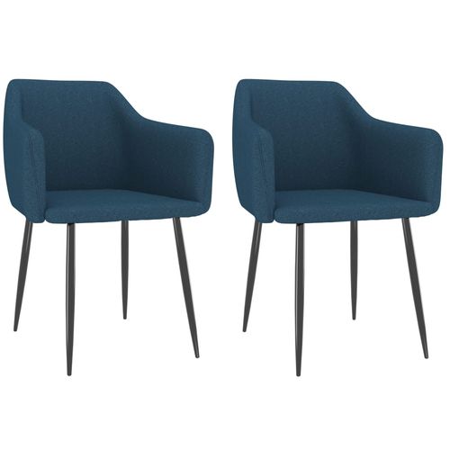Blagovaonske stolice od tkanine 2 kom plave slika 8