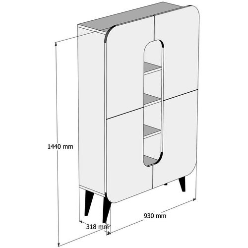 Mine - Walnut, White Walnut
White Multi Purpose Cabinet slika 4