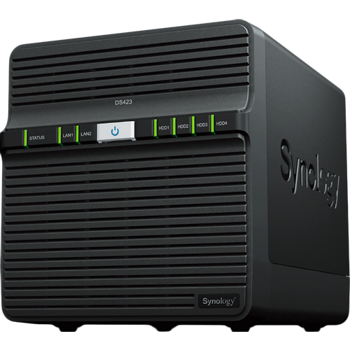 Synology DiskStation DS423, Tower, 4-Bays 3.5'' SATA HDD/SSD, CPU 4-core 1.7 GHz, 2 GB DDR4 non-ECC, 2 x 1GbE RJ-45, 2 X USB 3.2, 2.21 kg, 2y slika 1