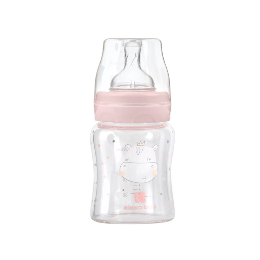 Kikka Boo Staklena flašica Hippo Dreams 120ml 0m+ Pink slika 1