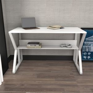 Wake - White White Study Desk