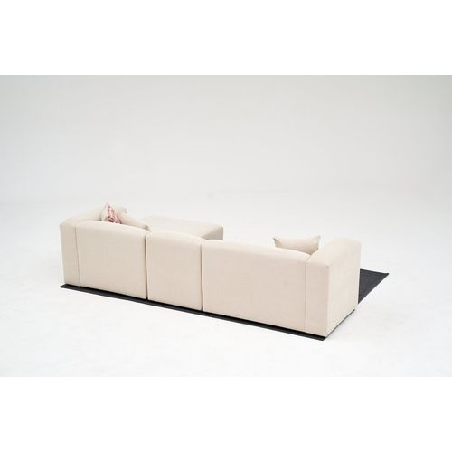 Atelier Del Sofa Kutna garnitura, Linden Right - Cream slika 7