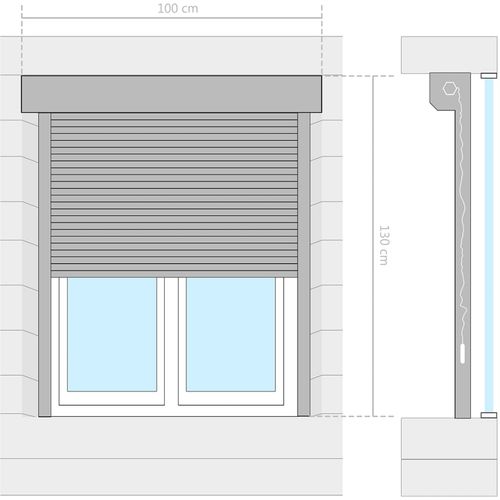 Rolete aluminijske 100 x 130 cm bijele slika 25