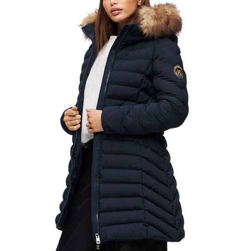 Superdry Jakna Fuji Faux Fur Hood Mid Length Za Žene slika 1