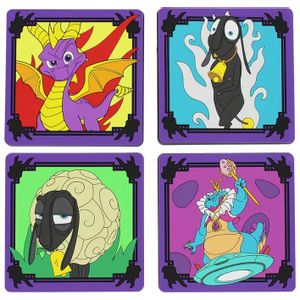 MERCHANDISE OFFICIAL SPYRO THE DRAGON SILICONE COASTERS (4PACK) NUMSKULL