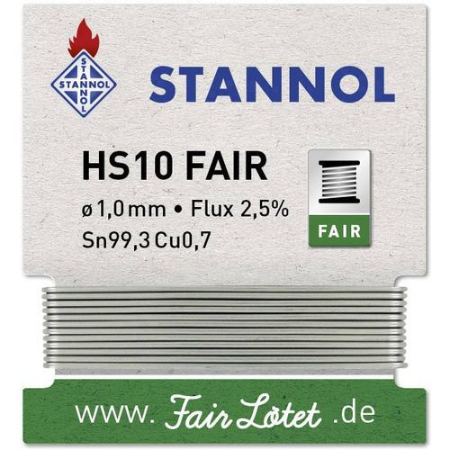 Stannol HS10-Fair lemna žica špula  Sn99,3Cu0,7 ROM1 5 g 1 mm slika 2