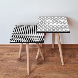 Nesting stolovi 2Shp463 - (2 komada) - boje: crna, bijela