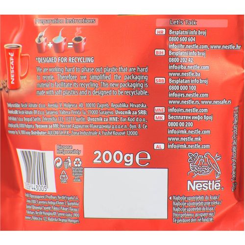 Nescafe Classic instant kava vrećica 200g  slika 2