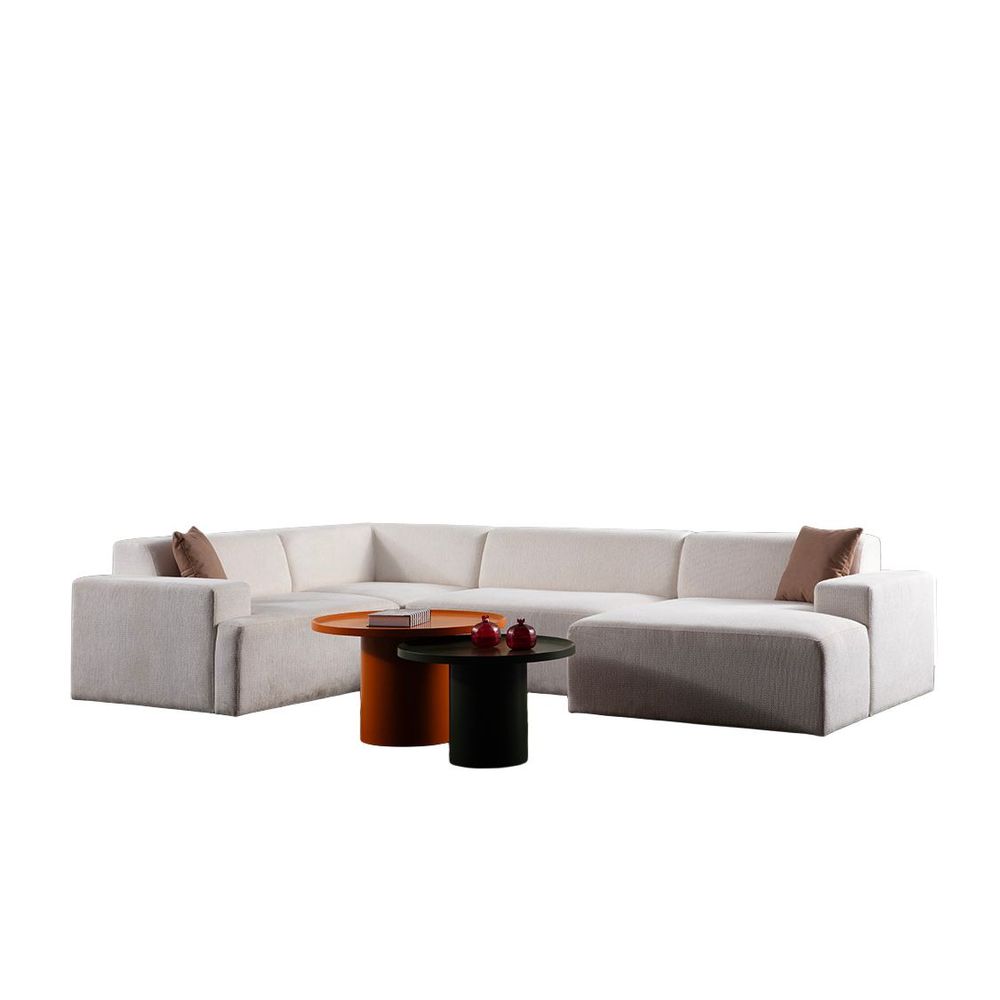 Ugaona Sofa Melva (L1,5 + C + O2 + Chl Desno) - boje: bijela slika 3