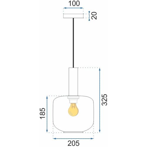 Stropna viseća staklena svjetiljka narančasta APP461-1CP slika 8