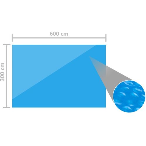 Pokrivač za bazen plavi 600 x 300 cm PE slika 14