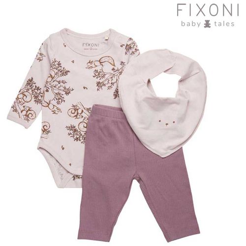 Fixoni - 3- dijelni komplet, poklon set, Hushed Violet, vel. 68 slika 2