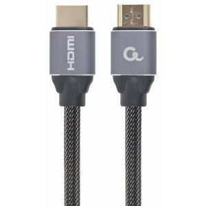 Gembird CCBP-HDMI-1M MONITOR Cable, Premium Series, High speed HDMI 4K with Ethernet, HDMI/HDMI M/M, Gold Plated, Braided, 1m