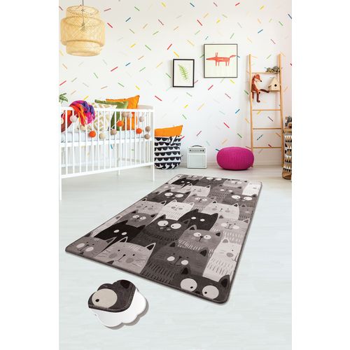 Tepih Conceptum Hypnose Cats - Sivi Multikolor (100 x 160 cm) slika 1