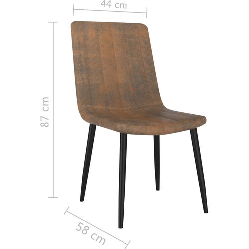 Blagovaonske stolice od umjetne kože 6 kom smeđe slika 16