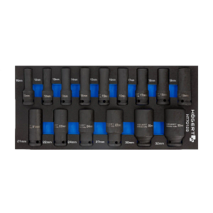 Högert  Umetak za radionička kolica, set udarnih nasadnih ključeva (dugi) 1/2", 10-32mm (15-dijelni)