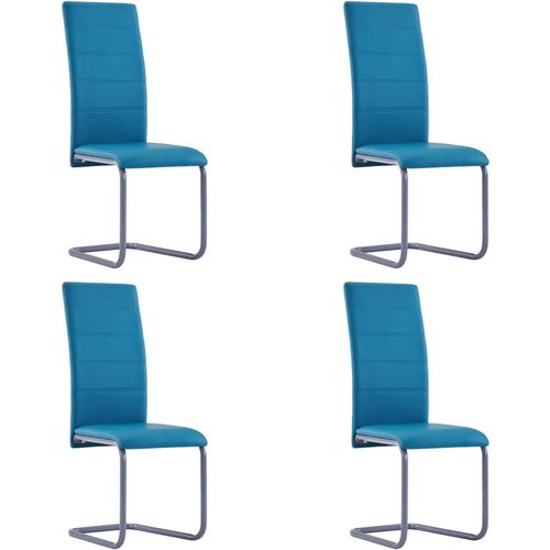 Konzolne blagovaonske stolice od umjetne kože 4 kom plave slika 25