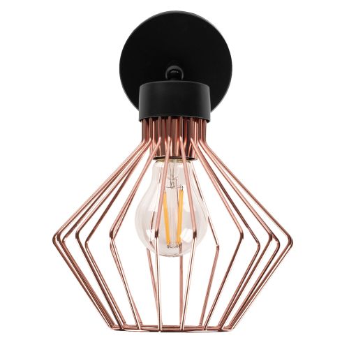 TOOLIGHT Zidna svjetiljka metalna Loft rozo crna APP534-1W slika 8