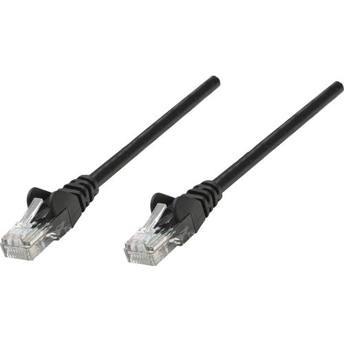 Intellinet 320771 RJ45 mrežni kabel, Patch kabel cat 5e U/UTP 5.00 m crna  1 St. slika 1